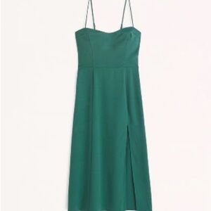NWT Abercrombie & Fitch Camille Midi Dress with Leg Slit